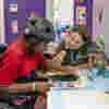 Zyan And Rachel In The Art Room At SEL