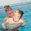 Young person and mum using hydropool